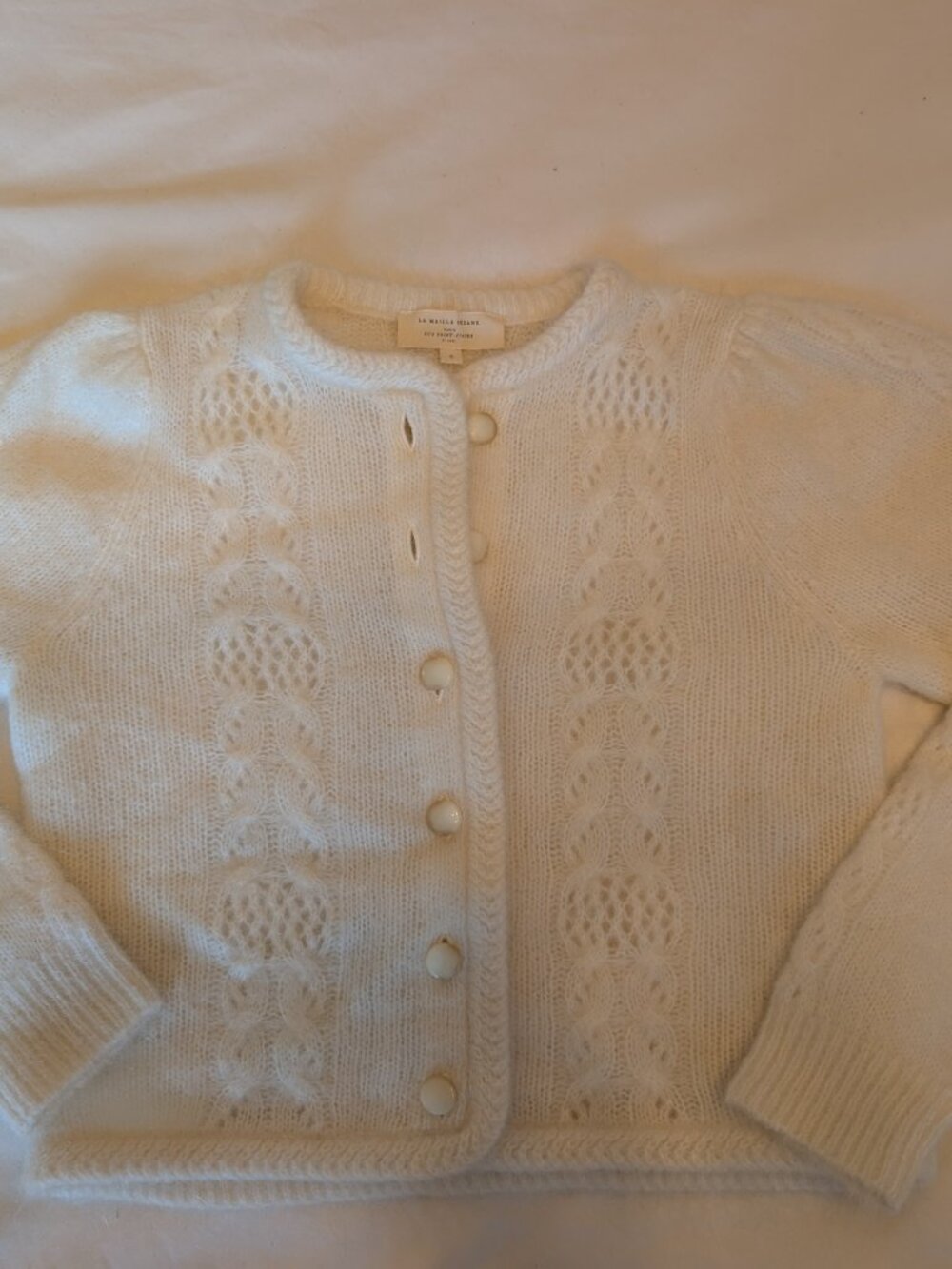 Sezane Evy Cardigan Ecru - Size S - Picture 2 of 6